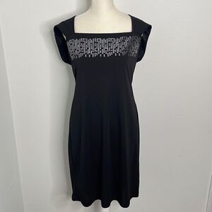 Miss Scarlett cocktail dress.  Glitter bling embellishment.  Size 12.
